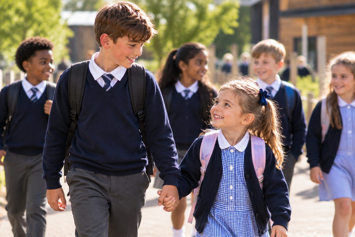 Children exploring outdoors
